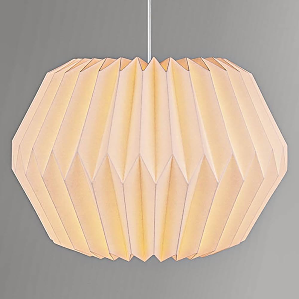 Geometric Origami Ceiling Paper Lampshade in White