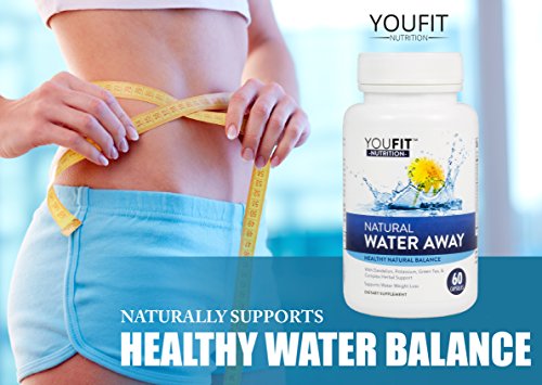 YouFit Nutrition Water Away Pills, Diuretics for Water Retention and Balance Support, Natural Diuretic Water Pills, Herbal Supplement w/Dandelion, Green Tea, Vitamin B & More, Cleanse Detox 60 Caps - Image 5