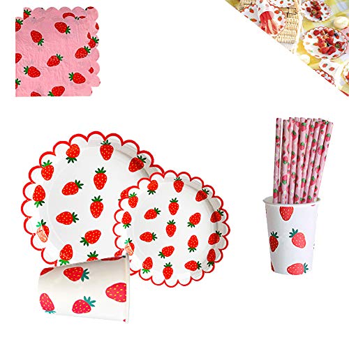 93PCS Disposable Dinnerware SetIncludes 16 Dinner Plates 16 Dessert Plates 16 Cups 25 Straws 20 Napkins for