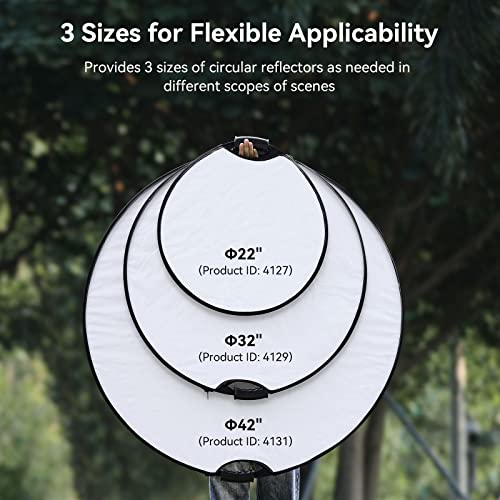 SMALLRIG Reflector Fotografía de 5 en 1, 43"(110cm) Difusor Fotografia Portatil Multi-Disco Plegable con Asa, Translúcido, Plateado, Dorado, Blanco y Negro para Estudio e Iluminación Exterior - 4131 - Imagen 6