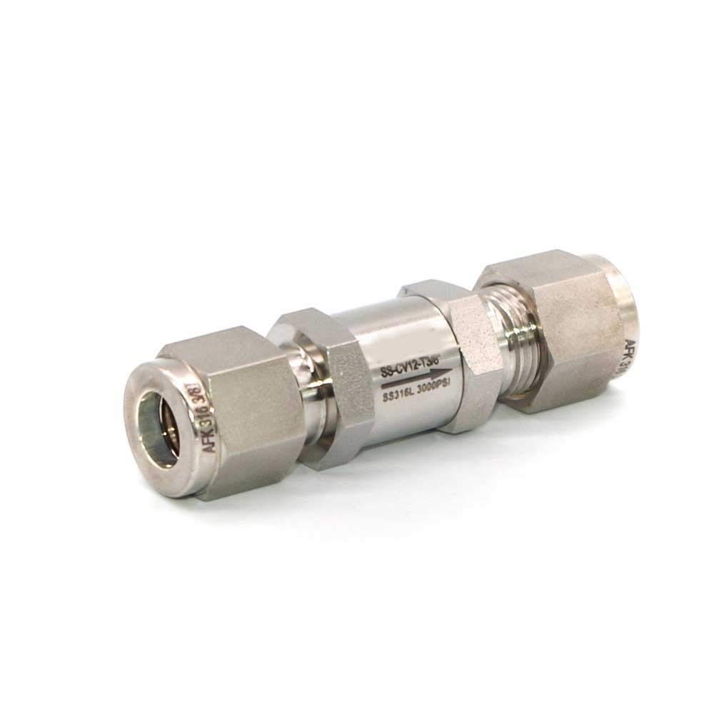 Válvula de retención del compresor aire Acero inoxidable 316 Mini 1/4 1/8 3/8 1/2 3 mm 6 8 10 for gas(1/8 Inch)