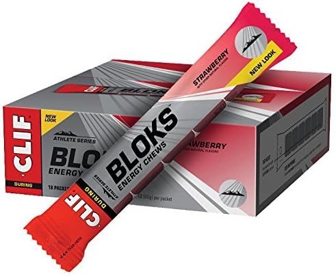 CLIF SHOT BLOKS - Energy Chews - Strawberry - (2.12 oz, 18 Count) by Clif Shot Bloks