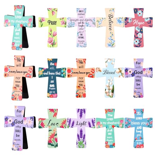 Zourglow Magnetic Cross Bookmarks with Bible...