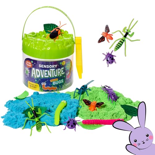 Creativity for Kids Sensory Adventure Neon Bugs Kit | Dig, Squish & Explore with Sensory Sand & Bug Toys | Scoop, Pinch & Play | Screen-Free Activity for Kids & Easter Basket Stuffers (Ages 4+)