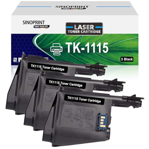 Toner TK-1115 noir pour Kyocera Ecosys afin d'éviter les pannes de texte clair