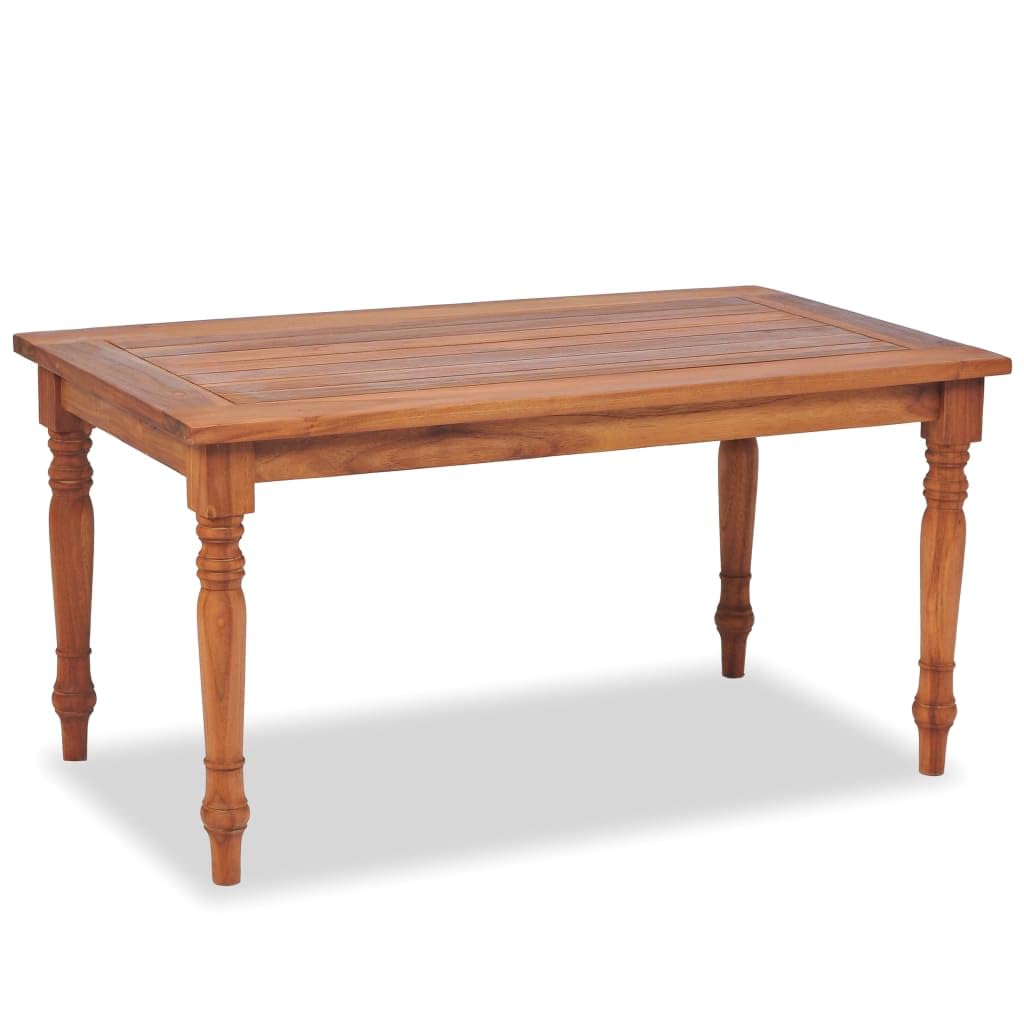 Set di mobili da giardino in teak, 4 pezzi, panca 2 sedie da caffè | Legno massiccio resistente, cuscini rimovibili spessi, finitura a olio, facile da pulire