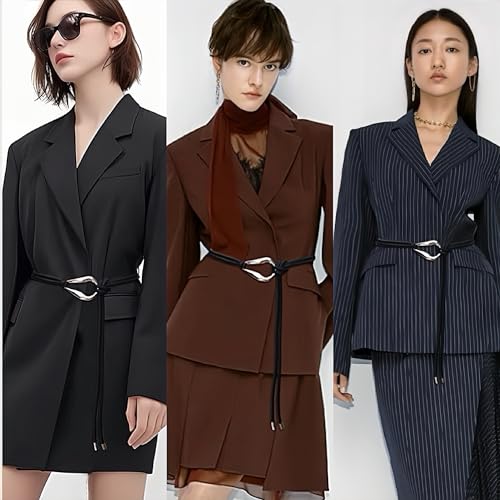 Women Waist Chain Leather Belt Chain Body Belly Adjustable Skinny Leather Bbelt Waist Belt PU Leather for Jeans Dress2