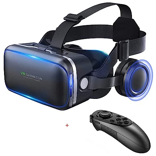 Image of BG21 VR Headset Virtual Reality Glasses with Stereo Headphones 3D Glasses Helmets Support 4.7-6.0 inch Large Screen Smartphone with Controller