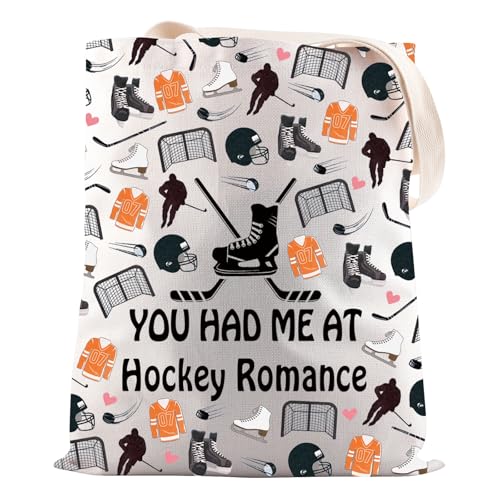 JNIAP Sports Romance Gift You Had Me at Hockey Romance Tote Bag Romance Readers Gift (You Had Me Tote Bag)