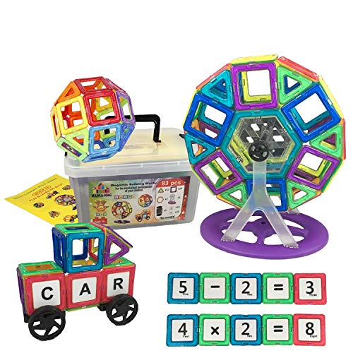Magnetische Bausteine │ 83 Stücke: XXL-Magnetfliesen, Riesenrad,...