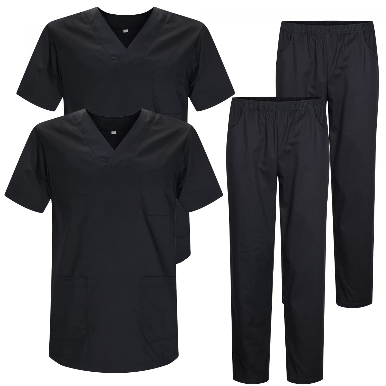 MISEMIYA - Pack * 2 Pcs - Unisex-Schrubb-Set - Medizinische Uniform mit Oberteil und Hose ref.2-8178