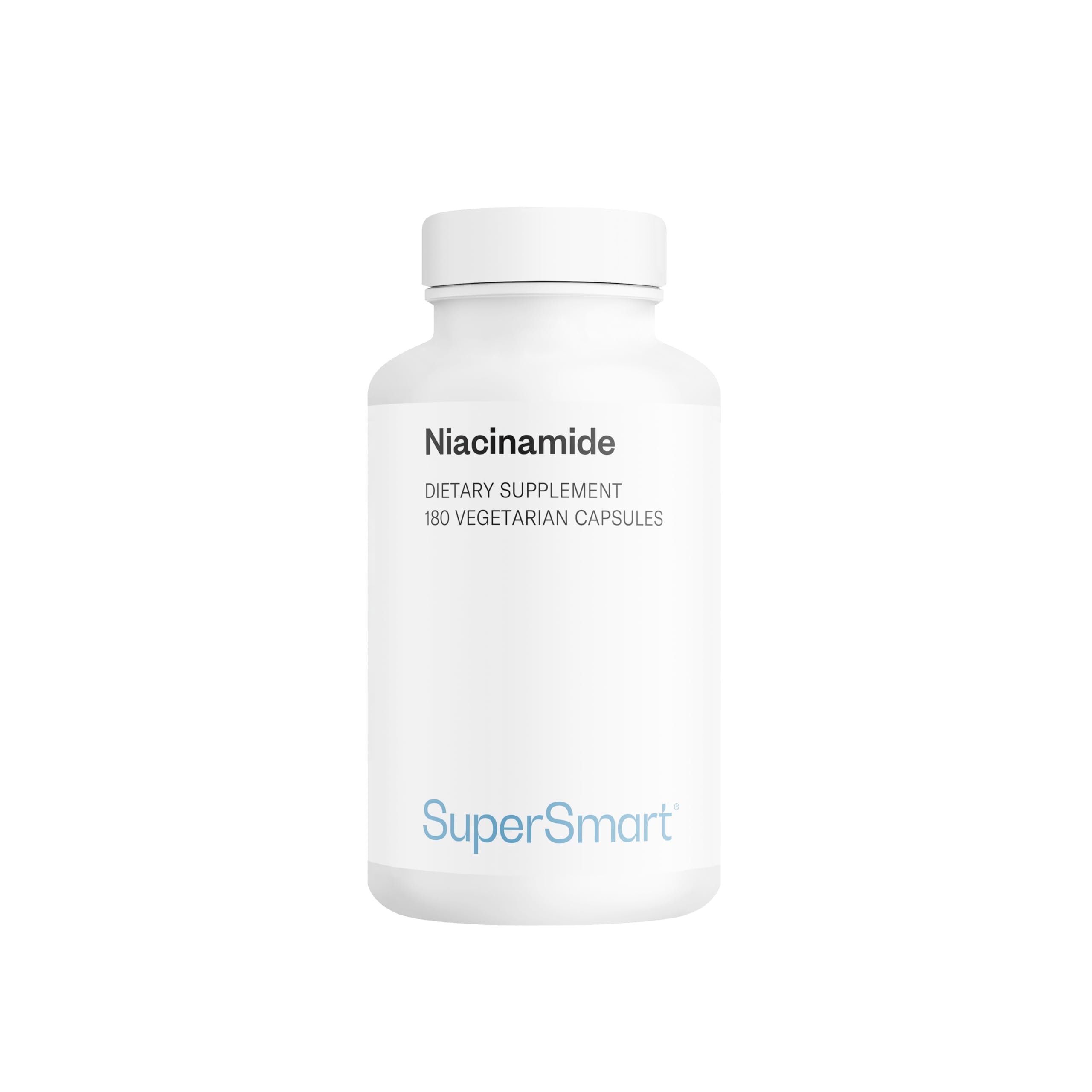 Supersmart - Niacinamide - Forme de Vitamine B3 (Niacinamide) - Contribue à Améliorer la Fonction Cognitive | Sans OGM - 180 Capsules Végétariennes