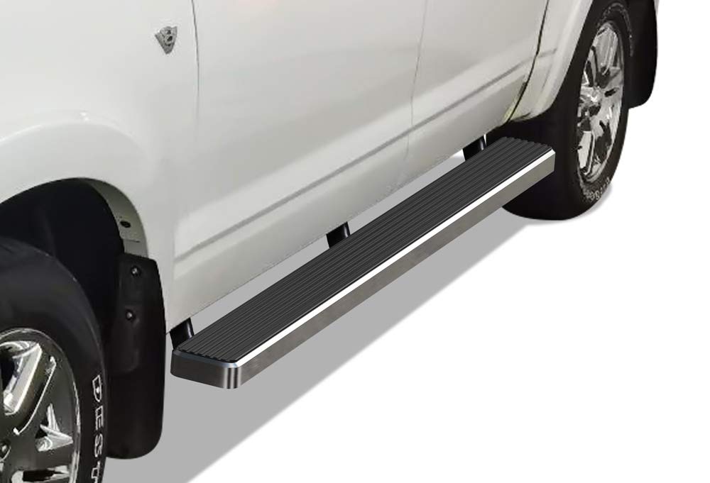 APS Running Boards (Nerf Bars Side Steps Step Bars) Compatible with Ford Explorer Sport Trac 2007-2010 Crew Cab (Silver 5in 304 Stainless Steel)
