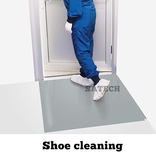 Vista 14 de SATECH Alfombrilla adhesiva/pegajosa/adhesiva de 24 x 36 pulgadas, color blanco (caja de 4 alfombrillas, 30 hojas cada una) para salas blancas