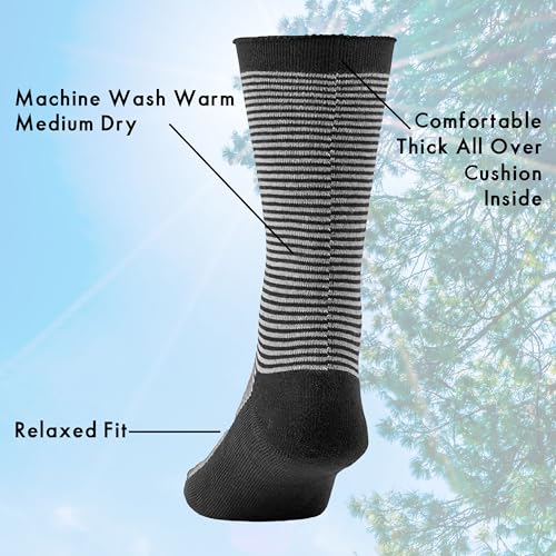 Maggie's Organic Natural Cotton Stripe Cushion Crew Socks4