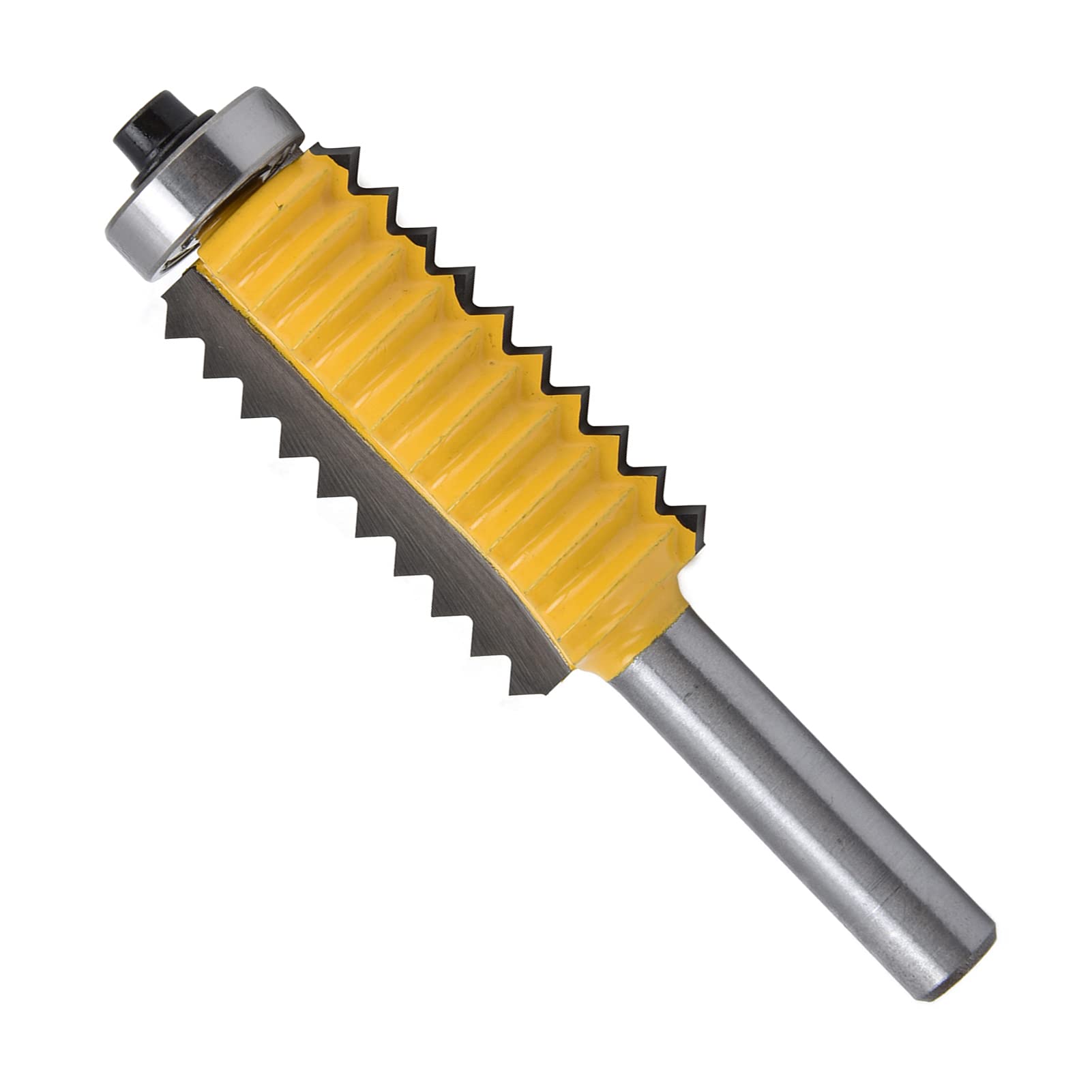Zerodis Fingergelenk-Fräser, 8 Mm Schaft, Hoher Leimfräser, 45 Stahl, V-Zapfenfräser, Holzbearbeitungs-Bit für Glattes Schneiden, Professioneller CNC-Bodenfräser (8*55mm)