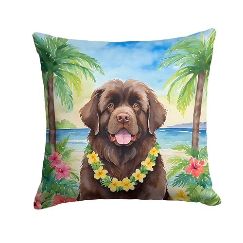 Caroline's Treasures Luau Party Decorative Throw Pillow, 18Hx18W, Newfoundland 6478