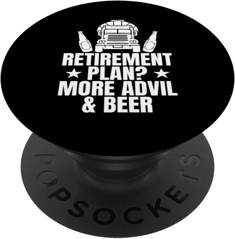 Retirement Plan? More Advil & Beer Concrete Worker Crew PopSockets PopGrip for MagSafe