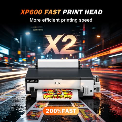 Image of PLK A3 DTF Printer Bundle with Shaker Dryer & Smoke Purifier+Laptop | XP600 Printhead, Double Speed,Roll Feeder & Film Cutter,White Ink Stirring System for Custom Apparel Transfer Printing