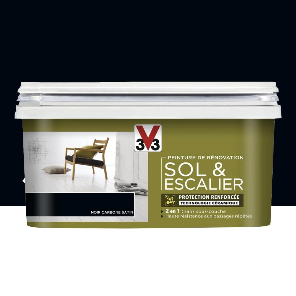 V33 Peinture De Rénovation Sol & Escalier Carbone 2 L