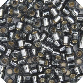 Miyuki 15/0 Delica Seed Beads 5.2gms - DIY Bead Jewelry in Grey Silver Lined