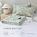Lady Ann Green Floral 100% Cotton King Quilt Set - Green Flower Bird Butterfly Print Botanical Bedding,Vintage Lightweight Coverlet Ultra Soft Bedspread Set with Pillow Shams for All Season, 3 PCS