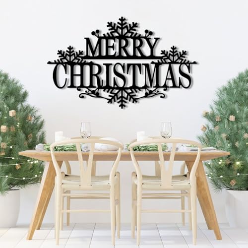 Joyeux Noël métal déco murale durable pour remplacer le plastique jetable