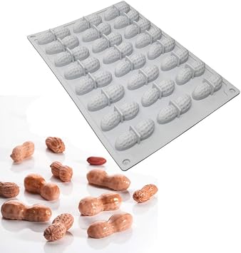 Silicone Mold for Cake Jelly Pudding Candy Chocolate, 24 Holes Peanuts