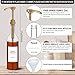 Bokon Coffee Syrup Dispenser 25.4 oz 750 ml Drinking Syrup Pump Bottles with Comprehensive Label Set and Funnel for Coffee Bar Accessories Essentials(Gold,4 Pcs)