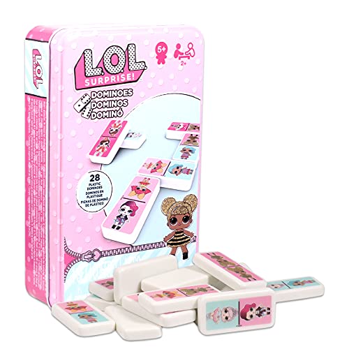 L O L Lol Dominoes Tin Game Set For Kids, Toddlers ~ 3 Pc Bundle With Lol Dolls Dominos Board Game, 300 Stickers, And Hanger Lol Dolls Birthday Party Games And Supplies, Lol Dominos, Lol Dominoes #TOP1