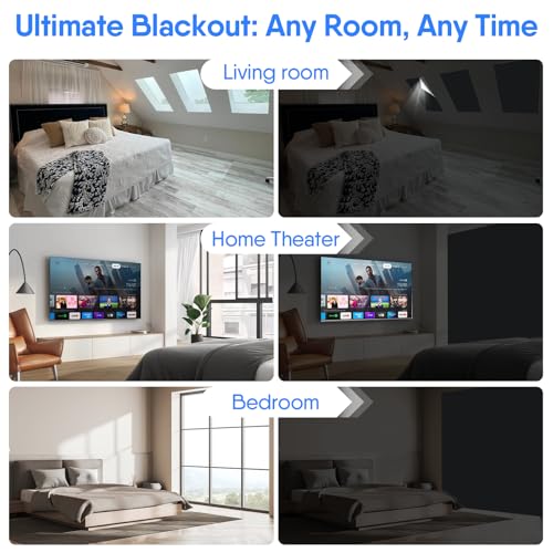 Blackout Blind, 127 X 145 CM Portable Blackout Blind Stick on Blackout Blinds for Windows, Temporary Blackout Curtains Cutting any Size Shape for Bedroom, Indoor and Outdoor(Gray) - Cosy Home Interiors Blackout Blind, 127 X 145 CM Portable Blackout Blind Stick on Blackout Blinds for Windows, Temporary Blackout Curtains Cutting any Size Shape for Bedroom, Indoor and Outdoor(Gray) - Image 4