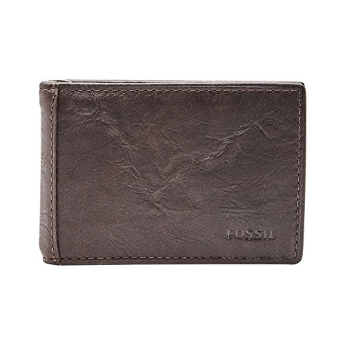 Fossil Portafoglio da uomo Neel, Bifold in pelle marrone 10,16 cm L x 1,27 cm L x 6,99 cm H ML3887200