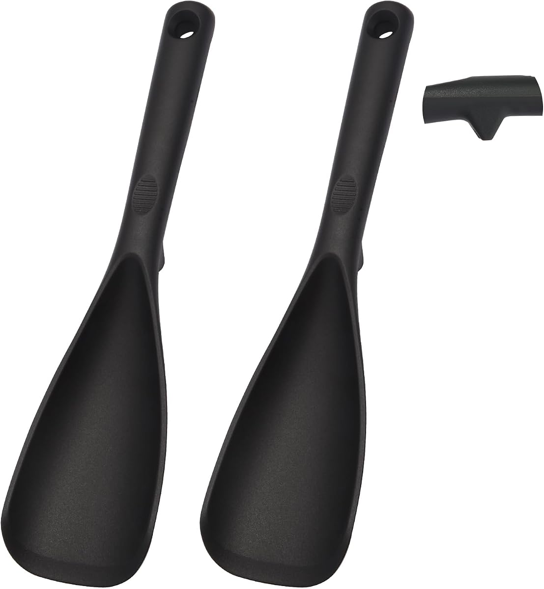 Silicone Cooking Spoon Spatula for Nonstick Cookware, Built-in Spoon Rest | BPA-Free, One-Piece Seamless Design, Heat Resistant Multifunction Spatula Spoon for Mixing, Scoop and Scrape, Dishwasher Safe