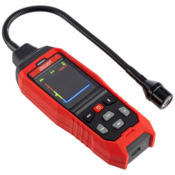 Natural Gas Detector - Rechargeable Portable Natural Gas Leak Detector Sniffer with 7.9” Gooseneck Probe to Detect Combustible Gases, Methane and Butane - Propane Detectors for Home and RV by Stalwart