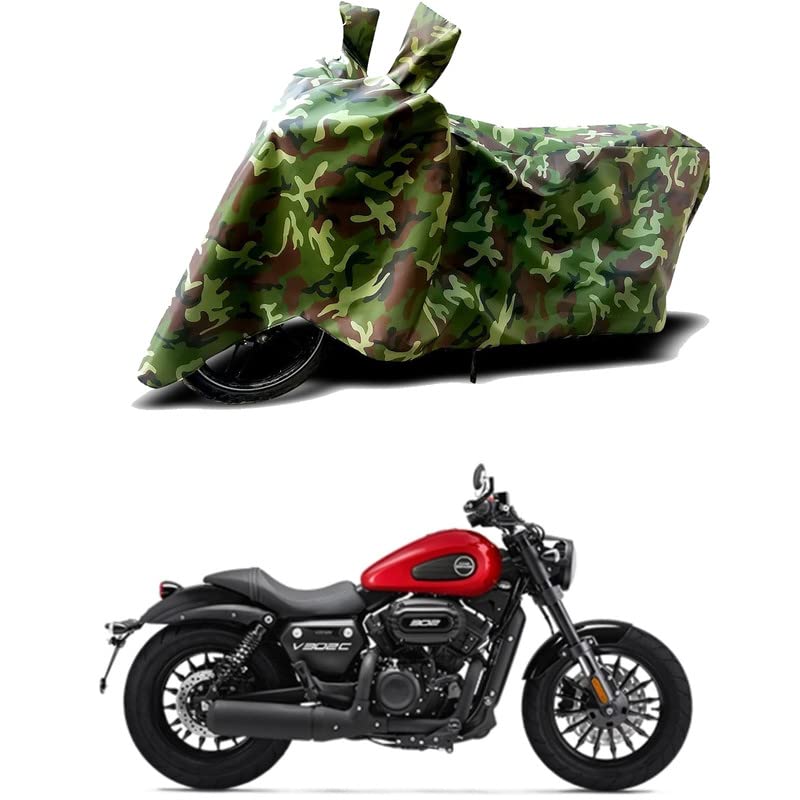Image of 100% Water Resistant Bike Scooty Two Wheeler Body Cover Compatible for Keeway V302C Glossy New /UV-Rays /Heat Protection /Birds Dropping /Scratchproof /Dust Proof /Waterproof /All [Green MJ]
