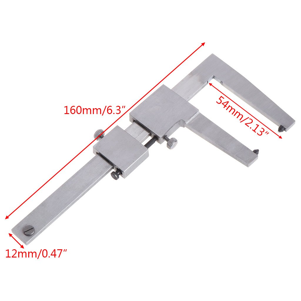 Pied à Coulisse en Acier Inoxydable pour disques de Frein Outils de Mesure 0-60mm