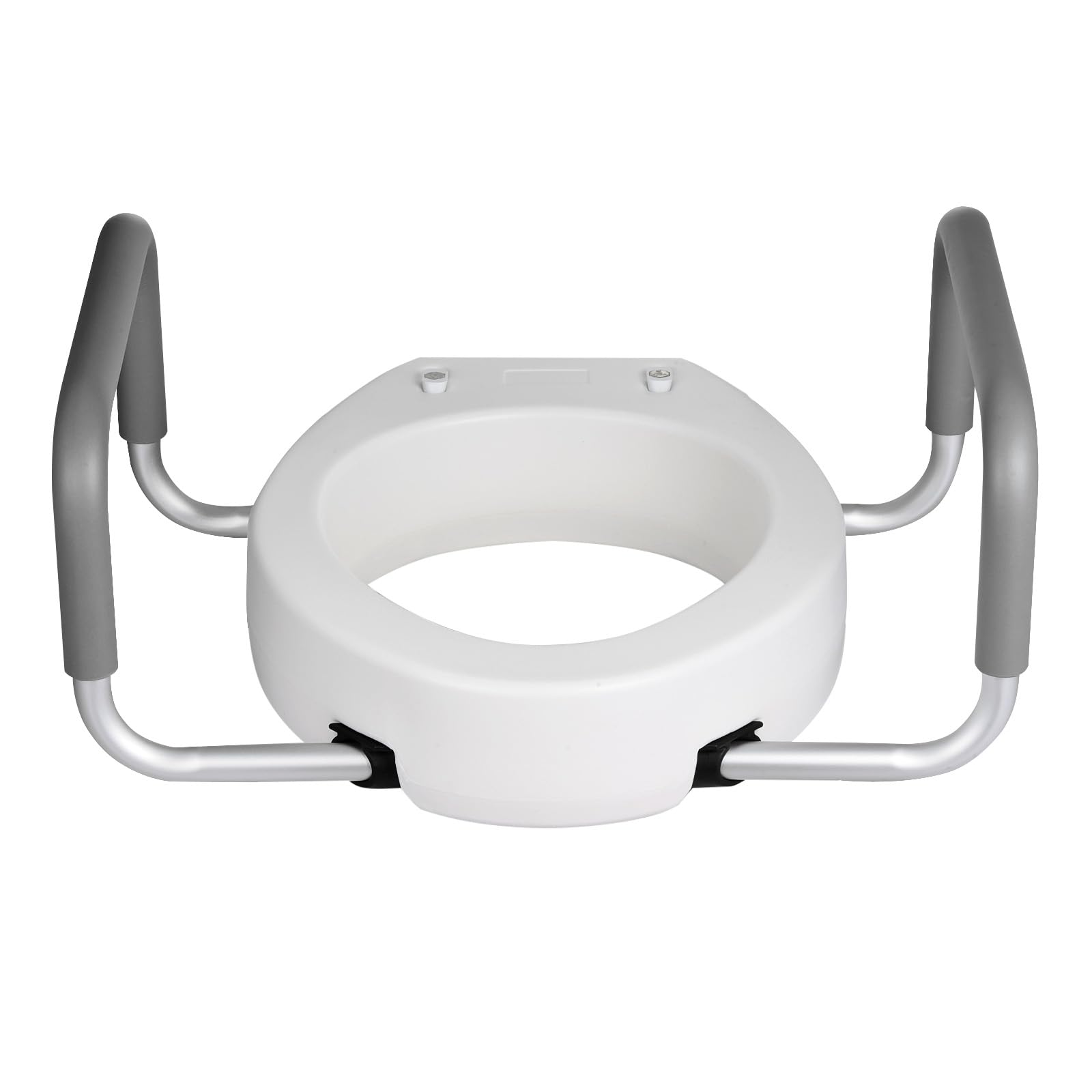 VEVOR Sedile WC Rialzato da Bagno con Capacità di Carico di 136 kg e Altezza di Sollevamento di 88,9 mm, Sedile WC Rialzato e Allargato Universale con Braccioli per Anziani, Disabili, Adulti