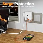 TESSAN Surge Protector Wall Outlet Extender, Multi Plug Outlet Splitter - Image 4