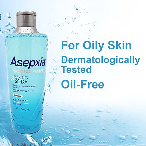 Asepxia Baking Soda Micellar Water Cleanser & Makeup Remover, 13.5 Ounce #TOP2