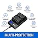 Miady NP-FZ100 Replacement Battery and Dual LCD Charger Set Upgrade Model Compatible with Sony Alpha A7III, A7RIII, A9, A9R, A9S, A6600, 2-Pack 2500mAh 18.5Wh(Type C & Micro USB Ports)