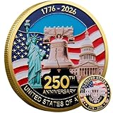 Simamile アメリカ合衆国 建国250周年 記念コイン 両面浮き彫り メッキ加工 チャレンジコイン ホーム デコレーション スタイル2