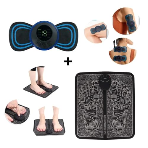 Massageador Eletrico Profissional de Pés Pernas Pescoço Massageador + Tapete de Massagem Corporal co