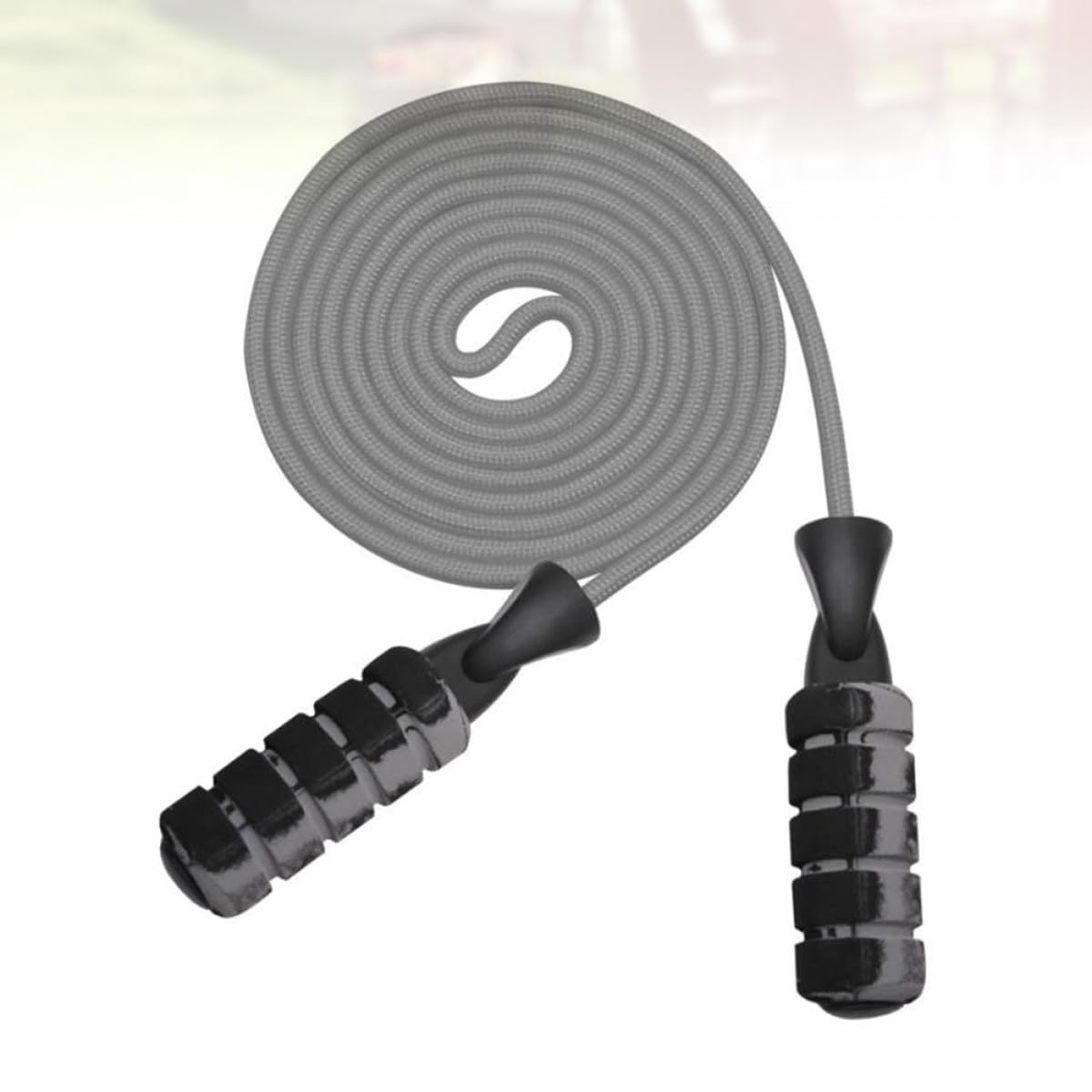 Cuerda de saltar pesada para adultos con sistema de rodamiento dúplex, cuerda de saltar roja hecha de polipropileno y espuma para una rotación eficiente y flexibilidad de movimiento, para gimnasio y