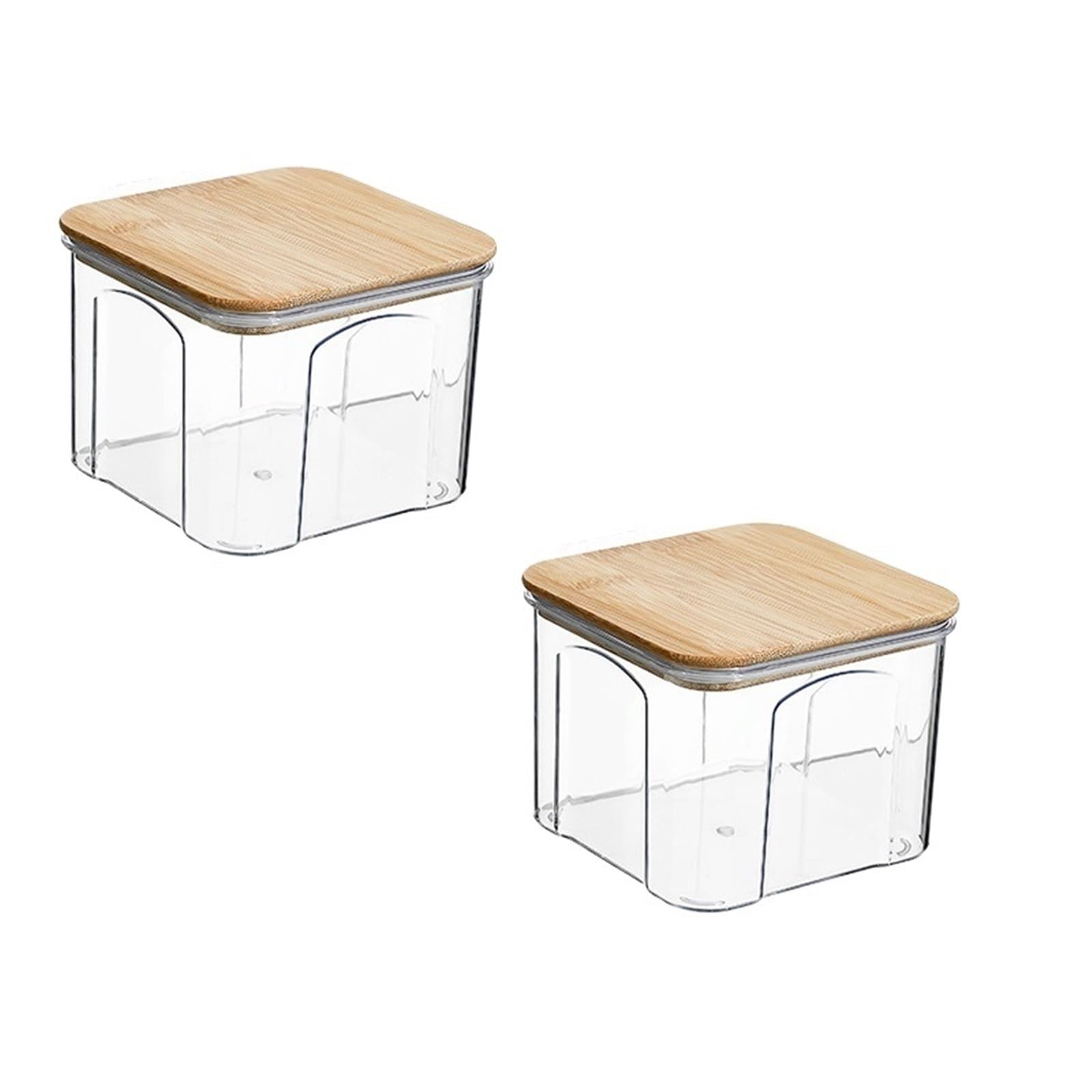 LSNNMU 2PCS Plastic Storage Container With Lid Sealed Jar Noodle Box Multigrain Tank Bottle Dried Fruit Tea For Preserving(2PCS 650ML)