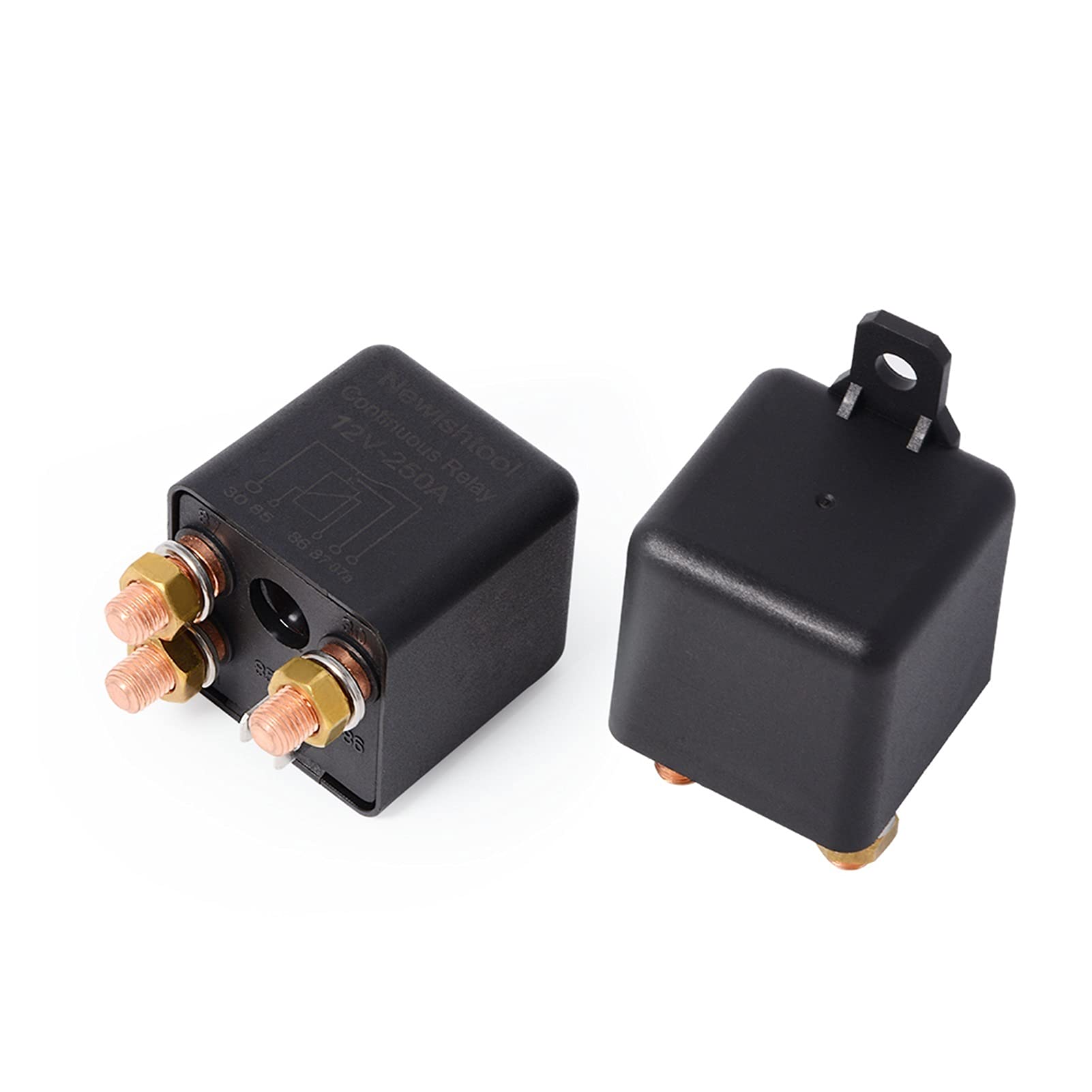 JCAKES Auto Camion Motore Relè 12V/24V 250/150A Continuo Ad Alta Potenza Batteria di Avviamento Interruttore Automotive Normalmente Aperto 5Pin Terminale (Color : 12V)