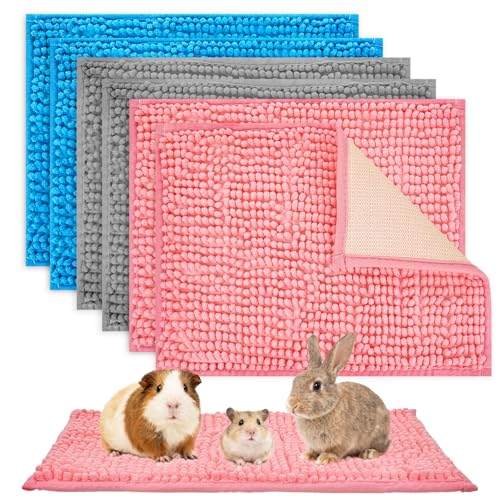 6 Pcs Guinea Pig Fleece Cage Liners 16x24 Inches