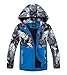 Produktbild LAUSONS Kinder Gefütterte Jacke Jungen Übergangsjacken für Jungs Softshelljacken mit Camouflage Muster Grau DE: 146-152 (Herstellergröße 150)