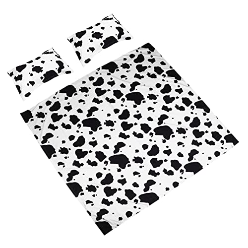 Warmhm 3 Unids/Set Conjunto Funda De Edredón De Vaca Conjunto De Edredón Blanco Completo Rey Tamaño Edredón Conjunto De Edredón Rey Sábanas Conjunto De Funda De Cama Tamaño Funda Nórdica