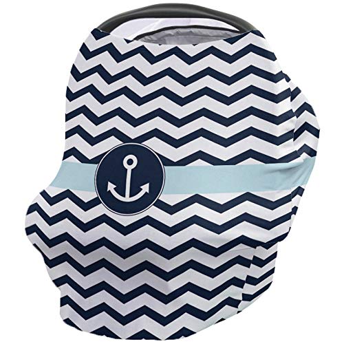 Nursing Cover Nautical Breastfeeding Scarf, Stretchy Car