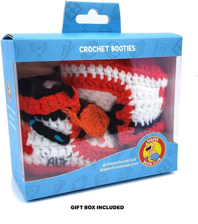 Diaper Book Club Baby Sneakers Crochet Hypebeast Shoes for Toddler Sneakerheads, Soft Booties for Boys & Girls, Designer Kids Fashion, Breathable & Comfortable Children's Kicks 9-12 Months Infant Static image 4 of 5 B0B9R1CBHT